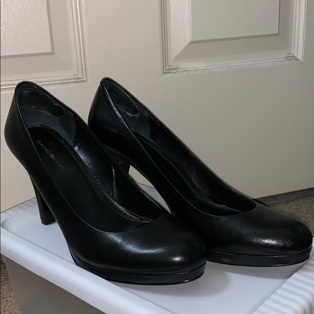 Bandolino Black Leather Heel Sz 10
